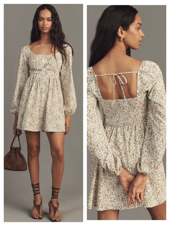 Anthropologie Dresses & Skirts - Anthropologie Coquette Cottagecore Floral Corset Mini Dress NWT L Flowy